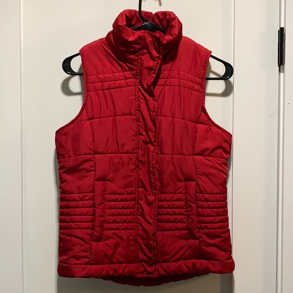 NY & Company Red Puffer Vest